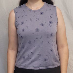 Kasper and Company ASL Silk Sleeveless Blouse with Bead Details